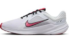 Nike Mens Quest 5-White/Fire Red Running Shoe-Lt Smoke Grey-Black-Dd0204-104-11Uk