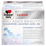 Doppelherz collagen beauty, 30 drinking bottles - with collagen peptides, açai extract, biotin, zinc - anti-wrinkles, skin health