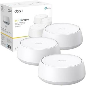 TP-Link Deco BE25(3-pack) Mesh WiFi 7 BE3600Mbps, 2.5G Ports, USB Port, Whole Home WiFi Mesh System, VPN WiFi Router, WiFi Extender Booster, wifi booster, AI-Driven, Easy Setup, Alexa & Google home