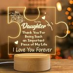 Coldbling Daughter Gifts from Mum Dad - Daughter Birthday Gifts, Puzzle-Shaped Night Light Lamp Daughter Gifts Ideas Christmas Xmas Thanksgiving Birthday Anniversary Present for Daughter Women