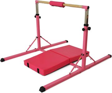 LeapGymnastics Junior Gymnastics Bar – Adjustable Pink Training Bar