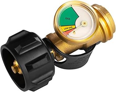 DozyAnt Propane Tank Gauge Level Indicator Leak Detector Gas Pressure Meter Universal for RV Camper Cylinder BBQ Gas Grill Heater and More Appliances-Type 1 Connection