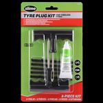 Slime 20500 Tyre Repair Reamer Plug Kit, Medium Heavy Duty Strings, T Handle Type and Plug Bond, 8 piece set