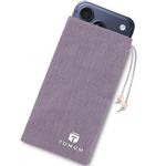 TOMUM EMF Shield Sleeve for Cell Phone - EMF Protection Smartphone Pouch - Anti EMP Bag - Signal Blocking Case for Radiation EMP 5G RFID Grey