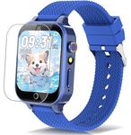 TGFBH Kids Smart Watch for Girls Age 5-12 Toys with 26 Games 2 Screen Protectors HD Touchscreen Video Camera Music Player Pedometer Learn Card Audiobook Toddler Watches Boys Birthday Gifts (Blue)