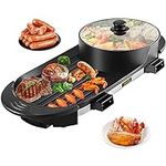 VEVOR Electric Grill Hot Pot 2 in 1