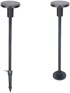Outdoor Waterproof Solar Lights, Path & Lawn Lights - 2 Height Options, Auto Dusk-to-Dawn Sensor, Ground Stake Mount & Base Mount, Metal Body - Suitable for Outdoor Gardens, Garden Paths