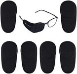 6pcs Glasses Eye Patch, Black Eye Patch Reusable Lazy Eye Patch Adult Medical Eye Patches for Adults to Treat Lazy Eye Amblyopia Strabismus for Kids Adults (Large)