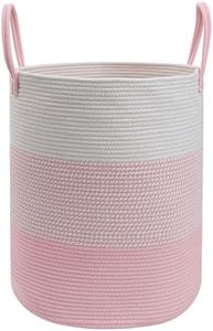 HZFTJOY 105L Pink Extra Large Laundry Basket Hamper With Handles
