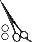 Utopia Care Hair Cutting and Hairdressing Scissors 4.5 Inch, Premium Stainless Steel Shears with Smooth Razor, for Salons, Professional Barbers, Men & Women, Kids, Adults, & Pets - Black - Pack of 1