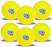 jaspo Synthetic Rubber T-20 Plus Practice Cricket Ball/Wind Balls (125-130 Gms) For - Indoor & Outdoor Street & Beach Cricket (Pack Of 6) (Yellow)