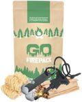 GO Firepack, Firelighters Ferro Rod Survival Tools | Camping Lighters & Fire Starters Kit | Eco Wood Shaving Rolls, Cotton Rolls, Wooden Sticks, User Guide, Flint and Steel Upto 3,000 Strikes