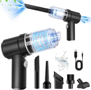 Aspirador de Mano, Aspirador Coche Potente, 9000 Pa Mini Aspiradora de Mano sin Cable con Luz LED, Aspiradora sin Coche Recargable por USB, Aspiradora de Coche para Pelo de Mascotas, Coche, Hogar