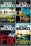 David Baldacci Amos Decker Series 4 Books Collection Set (Memory Man, The Last Mile, The Fix, The Fallen)