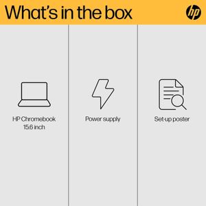 HP Chromebook 15.6" Laptop – 128GB, Mineral Silver