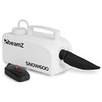 beamz Snow600 Snow Machine with Remote Control, Artificial Foam Snow Effect for Parties, Events, Winter Decorations, Professional Indoor and Outdoor Artificial Snow Machine
