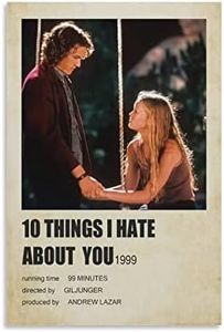 10 Things I Hate About You Vintage Movie Poster Canvas Painting Wall Art Living Room Bedroom Home Decoration Mural16x24inch(40x60cm)