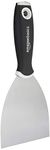 Amazon Basics 4" Flexible, Soft Grip, Carbon Steel Putty Knife with Hammer End