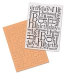 Happy Birthday Plastic Embossing Folders for Card Making Words Background Scrapbooking Plastic Template Photo Album Card Paper Handmade DIY Craft Decoration Template Molds