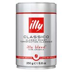 Illy Classico Whole Bean Coffee Medium Roast Classic Roast with Notes Of Caramel Orange Blossom and Jasmine 100% Arabica Coffee No Preservatives, 250g Can (Pack of 1)