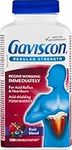 Gaviscon Regular Strength Tablets - 100 Count - Chewable Foaming Antacid Tablets for Day and Night Heartburn Relief, Acid Reflux and GERD Relief, Fruit Blend - Free of Aluminum, Lactose and Gluten