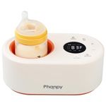 Phanpy Water-Free Bottle Warmer, 12-in-1 Multifuntion Fast Baby Bottle Warmer for Breastmilk, Bottle Warmer for Travel, Milk Warmer for Baby with Adjustable Temp Memory Function