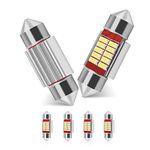 BROTOU 31mm Festoon LED Car Bulb 6pcs, LED Dome Reading Xenon White Bulbs Car Interior Light Replacement License Plate Lights Map Lamps No Polarity 12 SMD 3014 180LM