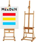 MEEDEN Studio H-Frame Easel with Storage Tray, Solid Beech Wood Artist Painting Easel, Best Wooden Floor Easel, Holds Canvas Art up to 48"