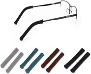 LERTREE 4 Pairs Knitting Eyeglasses Arm Covers Anti-Slip Eyeglasses Temple Tips Sleeve Retainer Sunglasses Reading Glasses Temple Pads