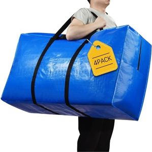 57 Gallon Extra Large Storage Bags, XXL Jumbo Large Moving Bags Heavy Duty, Storage Totes Moving Boxes Supplies for College, Foldable Duffle Bag for Travel, Christmas Tree Bag, 42x23x13.5inch