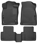 Husky Liners Weatherbeater Floor Mats | Fits 2016 - 2021 Honda Civic Coupe/Sedan & Honda Insight; 2017 - 2021 Honda Civic Hatchback | Front & 2nd Row, 3-pc Black - 98461