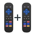 (Pack of 2) Universal Replacement for Roku Box Remote Control, Also Fit for Now TV Box Remote, with 6 Streaming Buttons, No Setup Required (NOT for Roku Built-in TV or Roku Stick or Now TV Stick)