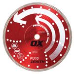 OX Tools OX-PU10-7 7" Fast Cutting Diamond Blade for Reinforced Concrete, Granite, Bluestone and Hard Pavers, Masonry Wet Saw Blade,Diamond Saw Blade,10mm Segments,7/8" - 5/8" Bore