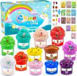 Elover ICE Cream Slime Kit for Girls and Boys Fluffy DIY Slime Toys Gifts Ages 6-10 to Make Ice Cream Slimes (12 Color)