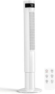 Antarctic Star 43 inch Tower Fan Portable Electric Oscillating Fan Quiet Remote Control Bladeless Floor Fan 3-Spped Wind Mode 12H Timer Bedroom Office White