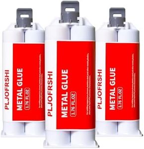 PLJOFRSHI Metal Glue 1.76oz Metal Filler All Purpose Repair epoxy Glue，High Temperature Resistant Heavy Duty Ab Glue，High Strength Bonding for Metal Plastic Steel Ceramics Fiberglass Car（3）