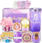 21st Birthday Gifts for Her, Happy 21st Birthday Gifts for Women, 21 Years Old Gift Baskets for Daughter Granddaughter Sister Niece Best Friends Female Girlfriend Coworker Bestie, 21 Fabulous Gift