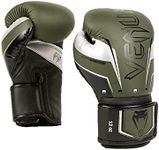 Venum Unisex Adult Elite Evo Boxing Gloves, Khaki/Silver, 10oz US