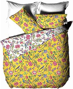 furn. Creativa De Tela Pomelo Duvet Set, Polialgodón, Amarillo, El Rey, algodón poliéster, King