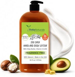 RaGaNaturals Natural Unscented Body Lotion for Dry, Sensitive Skin with Shea Butter, Avocado Oil & Vitamin E - Moisturizing, Fragrance Free Hand Lotion With Organic Essence -For Women, Men, Kids-16 Oz