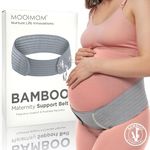 MOOIMOM Maternity Support Belt Belly Bands for Pregnant Women for Back Pelvic Pain Relief, Aid Posture, Adjustable Pregnancy Belly Belt Medium Size