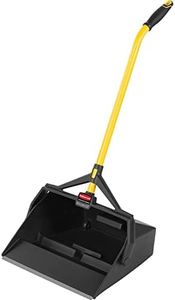 Rubbermaid Commercial Products Maximizer Wet/Dry Debris Dustpan with Hanger Bracket, Black, Outdoor/Indoor For Wet and Dry Floor Cleaning, Compatible with And Broom/Squeegee