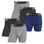 Champion Men's Boxer Briefs All Day Comfort No Ride Up Double Dry X-Temp 5 Pack