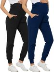 PARNIXS Maternity Two-Piece Set Basic Stretch Design with Pockets Soft Leggings for Active Moms Yoga Pants - Year-Round Wear