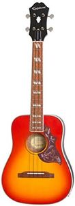 Epiphone Hummingbird Tenor Uke Acoustic Electric, Faded Cherry Sunburst with Gig Bag