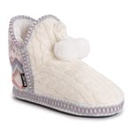 MUK LUKS Women's Amira Slipper, Ghost Fairisle, Small