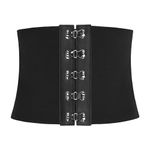 BlackButterfly 8 Inch Elastic Corset Waist Belt (Black, XL)