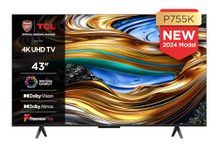 TCL 43P755K 43-inch Ultra HD, Wide Color Gamut, 4K HDR TV, Smart TV Powered by Android TV (Dolby Atmos 2.0, Dolby Vision, HDR 10+, Voice Control, compatible with Google assistant, 2024 New Model)