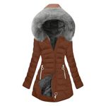 Keepink Winter Coats for Women UK Plus Size 8-22 Puffer Jacket Hoodies Fleece Lined Thicken Parkas Puffy Sherpa Coats Warm Jacket Windproof Outerwear Windbreaker Clearance