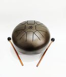 Happy Drum 8", Tongue Drum, Hand Pan Drum, Hand Drum, Small Instruments for Musical Education, Meditation Yoga, Gift for Tongue Drum Percussion Beginner By Devotional India